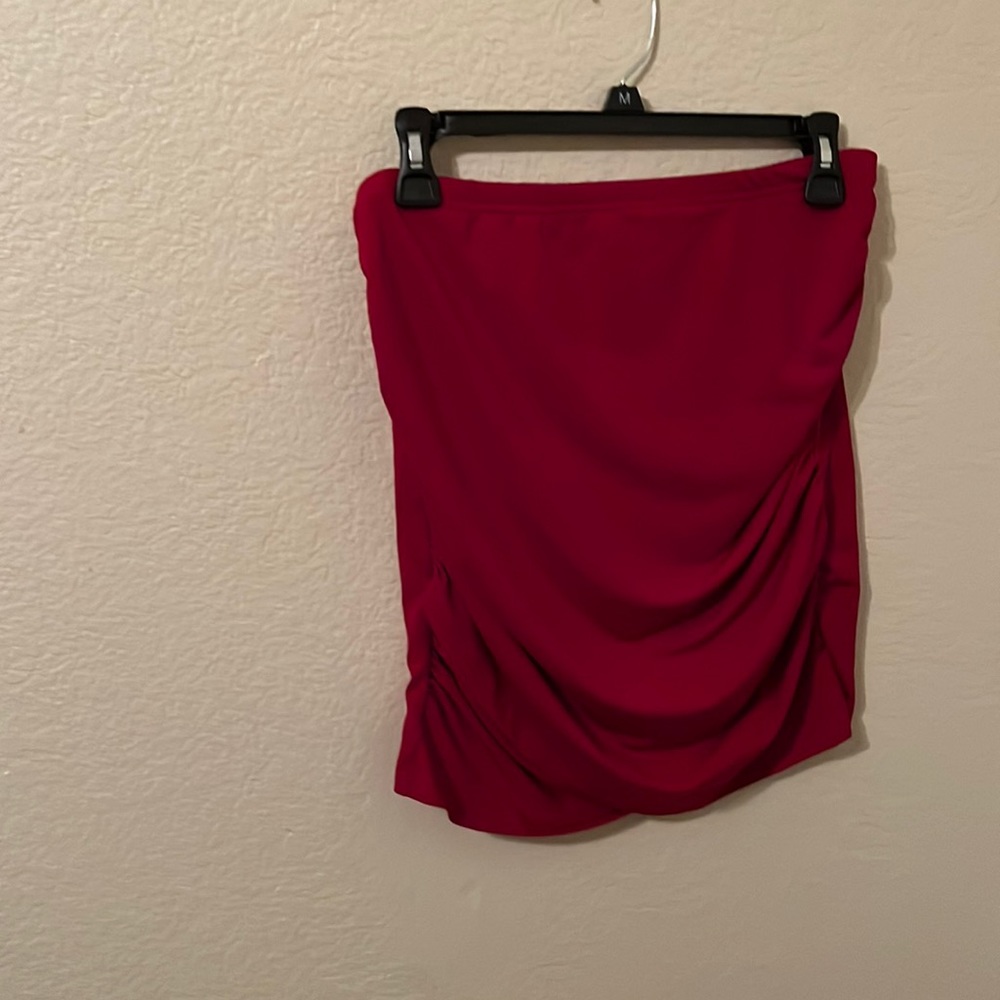 Shein red skirt